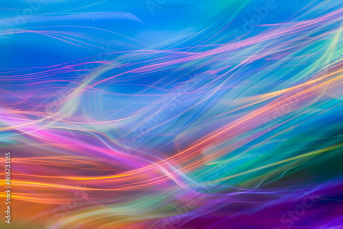 Wallpaper Mural Colorful Abstract Light Trails in Motion   Vibrant and Dynamic Background Torontodigital.ca