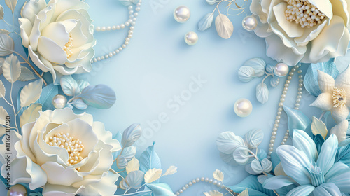 Blue Flowers Wallpaper Background