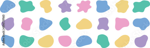 Geometric Shapes, organic blob set.