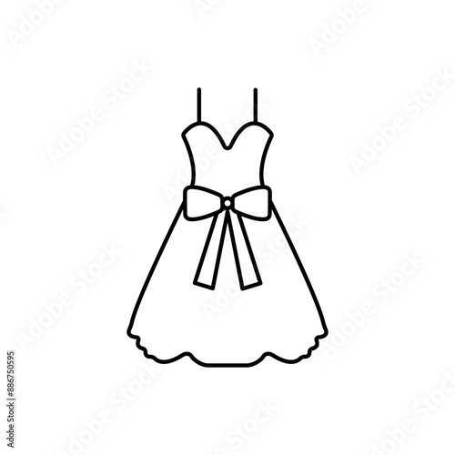 wedding party clothes, birthdays or formal event dresses. Lifestyle Icons Editable Stroke Eps 10