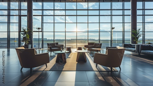Interior of a vip lounge at an airport img photo