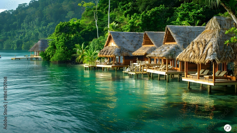 An upscale resort in a tropical paradise An upscale resort in a tropical paradise