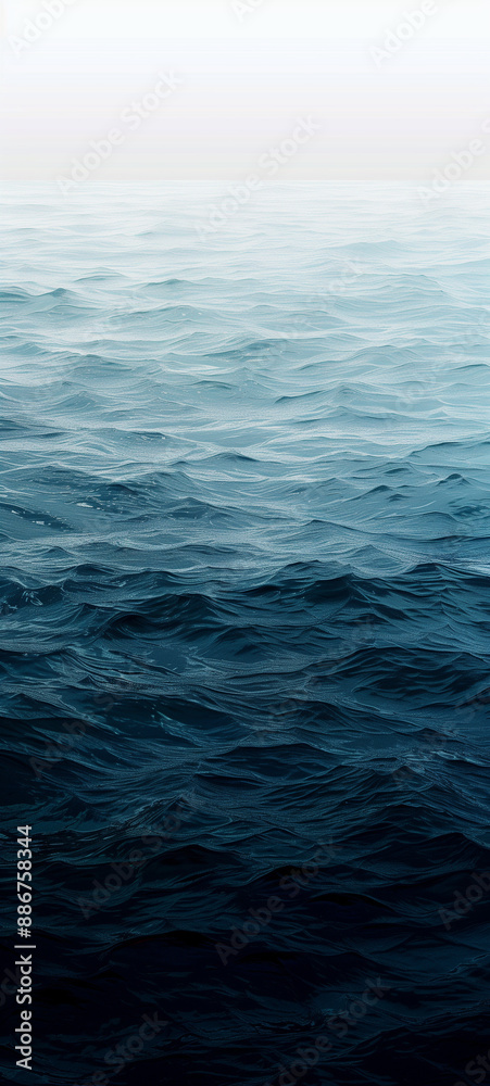 Fototapeta premium ombre blue ocean waves phone wallpaper background