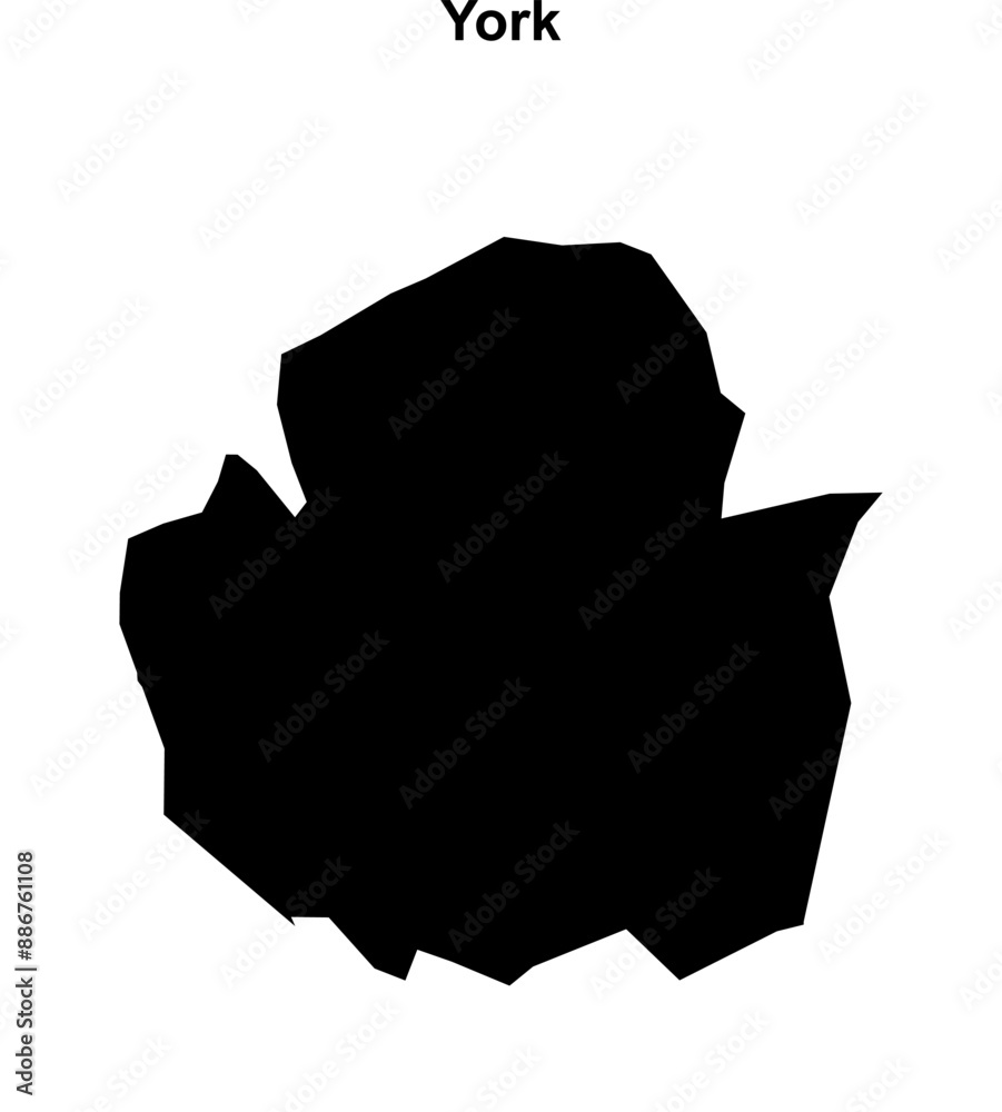 York blank outline map York blank outline map