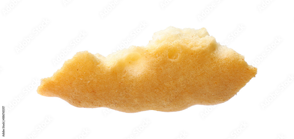 Piece of tasty sandwich cookie isolated on white Piece of tasty sandwich cookie isolated on white