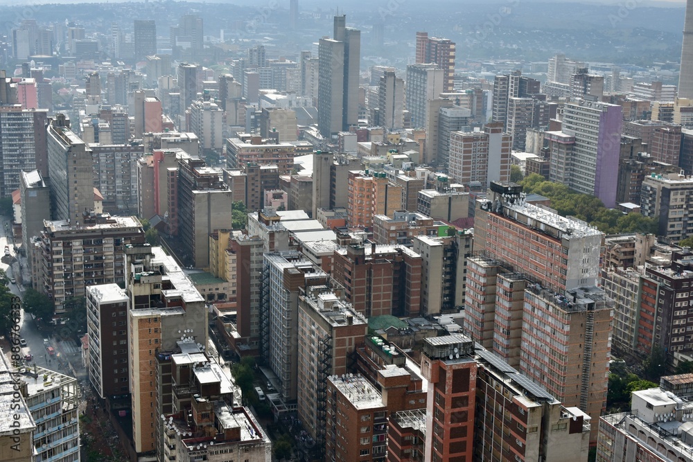 Obraz premium View of Johannesburg from Ponte City.