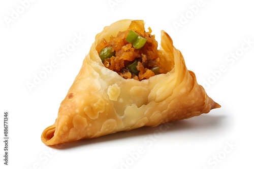 samosa with a white background