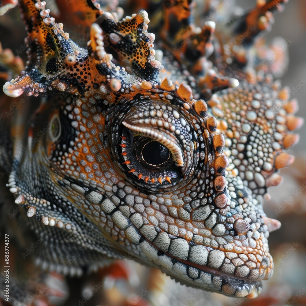 Fototapeta premium Close-Up Macro Shot of Detailed sea dragon .wallpaper nature photography. Job ID: dce09bf5-aa0b-45e5-8253-7f07e048fc35