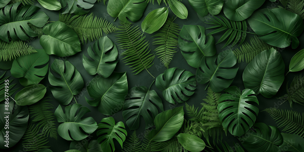 A green leafy background with many leaves of different sizes A green leafy background with many leaves of different sizes