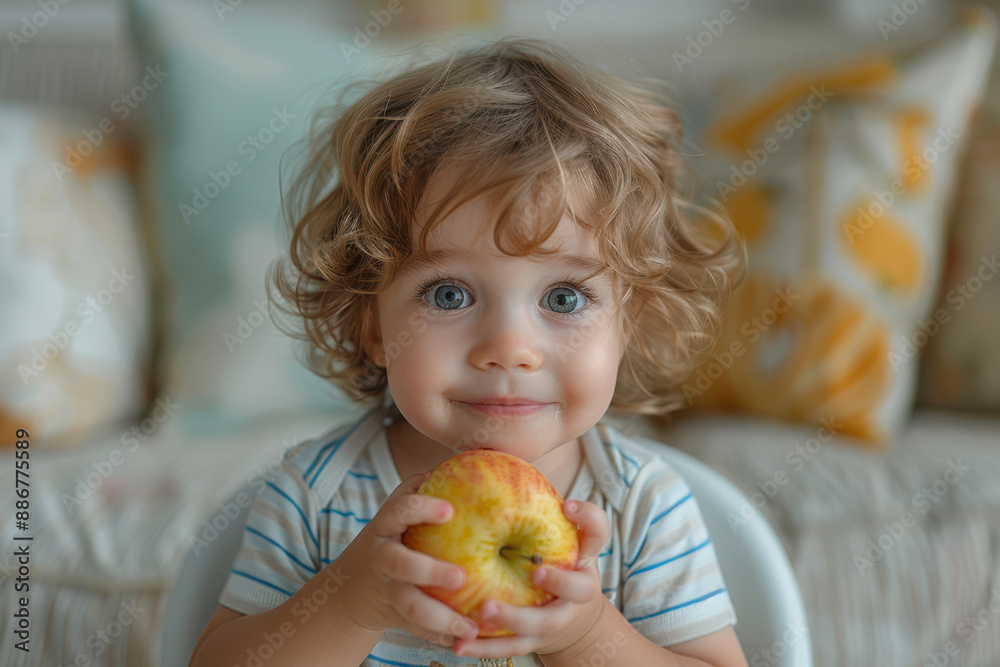Baby with apple Baby with apple