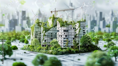 Environmental Sustainability in Construction Blueprints, environmental sustainability in construction blueprints with an image showing architects and engineers incorporating green building practices,