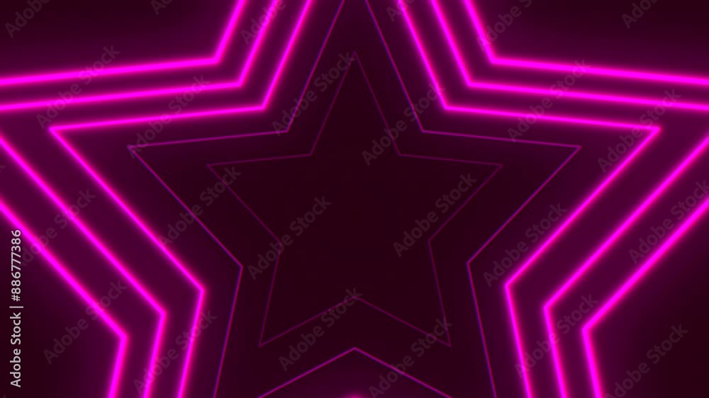 Colorful neon star graphic with vibrant pink and purple lines. Perfect for adding a futuristic touch to decorations or design projects Colorful neon star graphic with vibrant pink and purple lines. Perfect for adding a futuristic touch to decorations or design projects