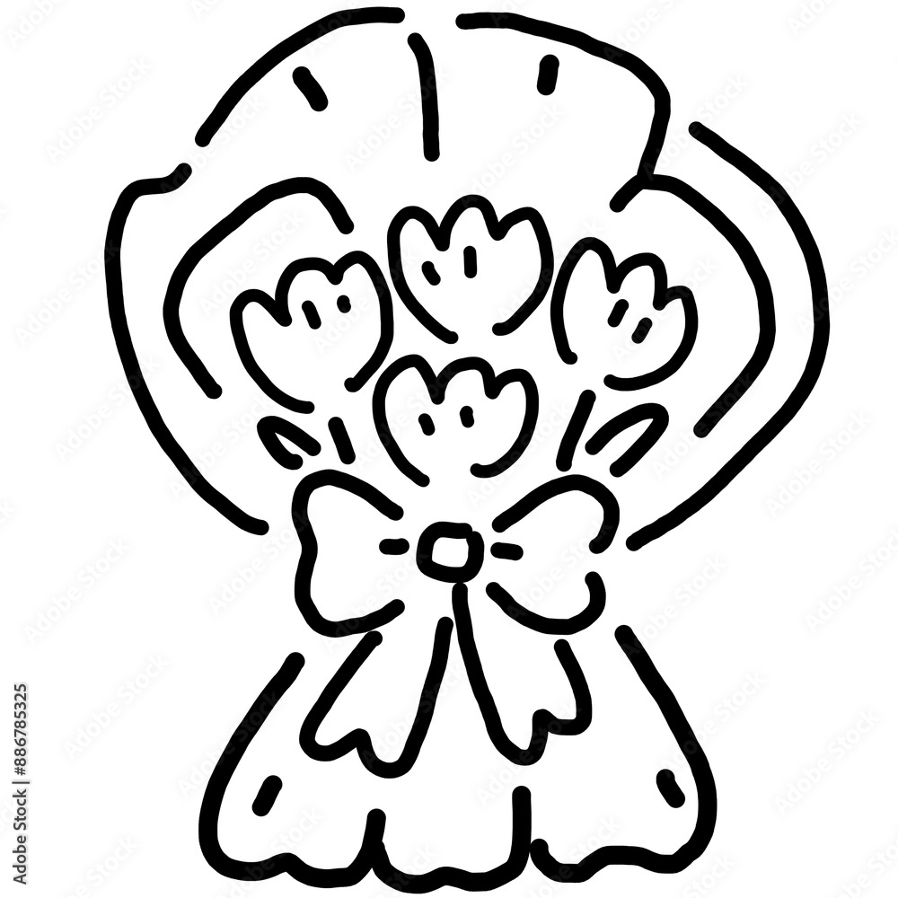hand drawn bouquet hand drawn bouquet