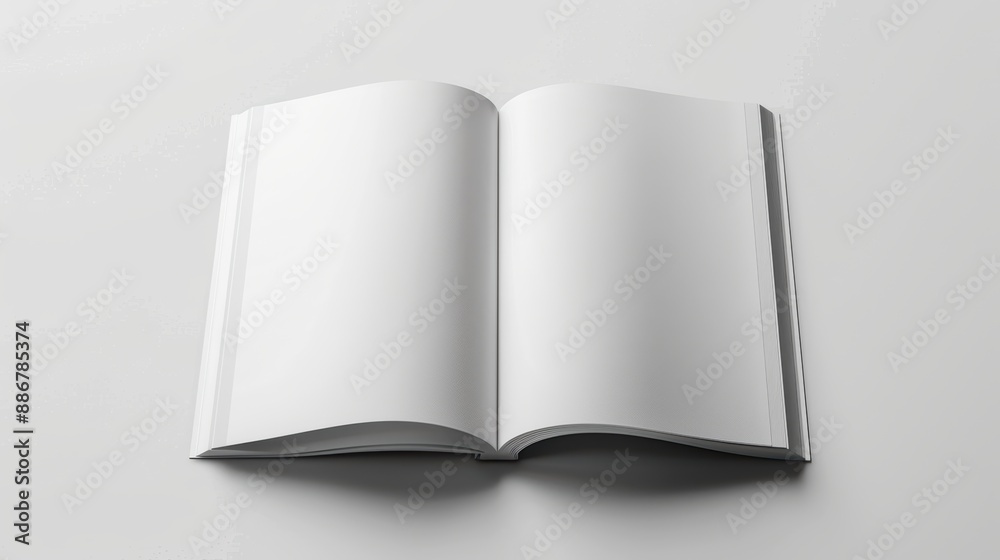 A book is open to a blank page A book is open to a blank page