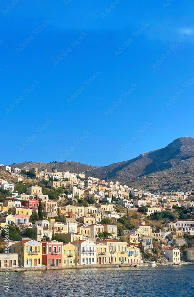 Naklejka premium view of the city of the sea