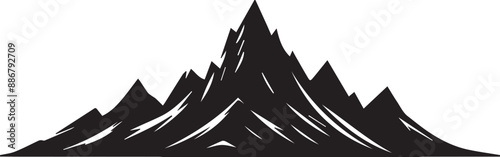 silhouettes of mountain vector illustration.