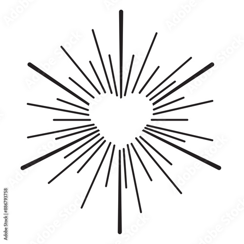 Fotografía Vintage Sunburst Shapes. Vector Illustration