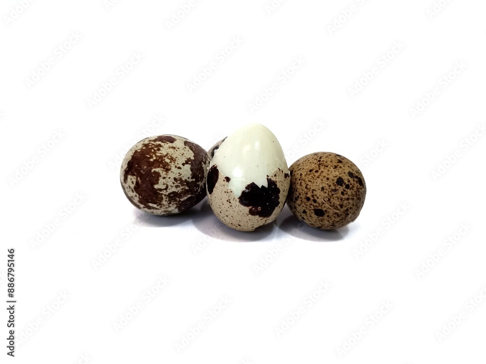 Pile of quail eggs isolated on white background Pile of quail eggs isolated on white background
