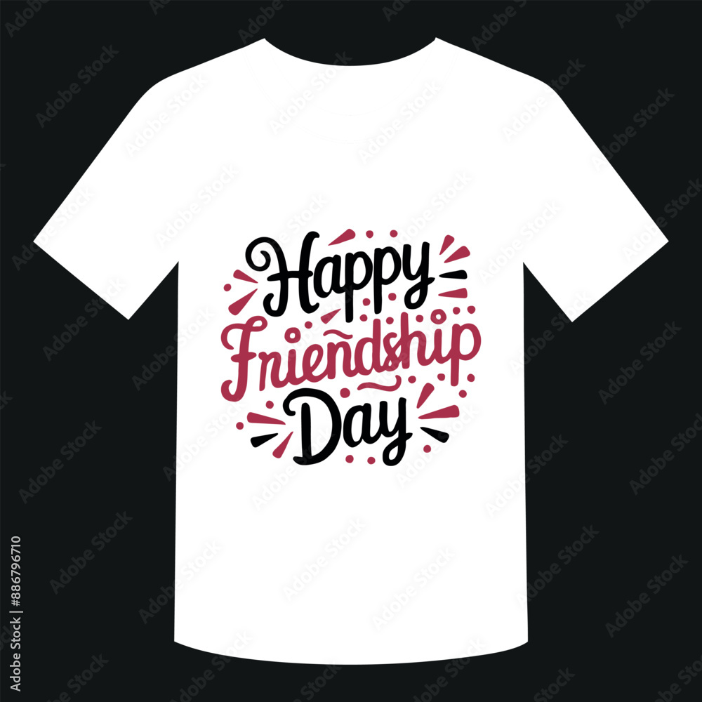 Naklejka premium Happy Friendship Day Typography design