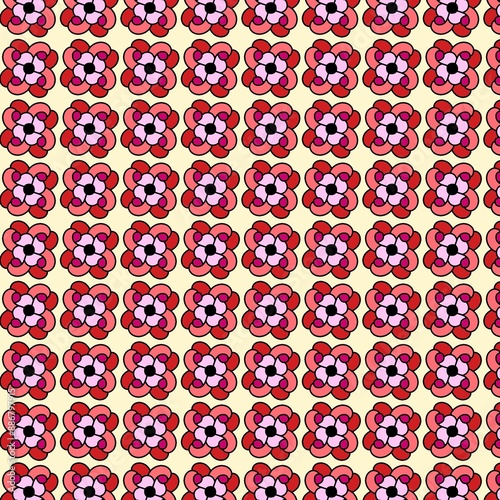 Pink flowers pattern 