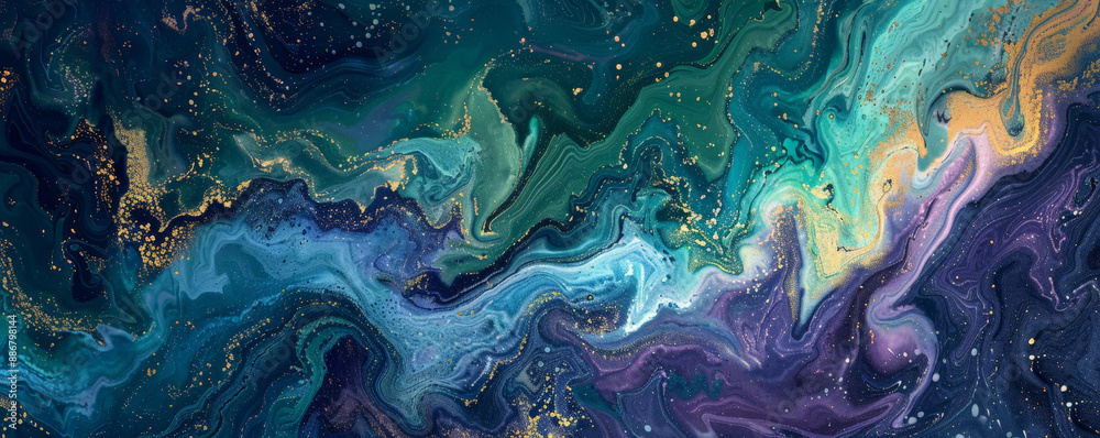 A colorful marble texture background with a mix of deep blues, greens, and purples. The intricate A colorful marble texture background with a mix of deep blues, greens, and purples. The intricate