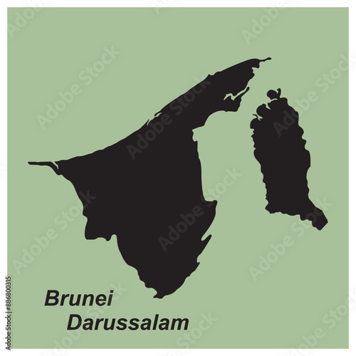 Brunei Darussalam country map design