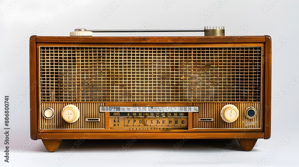 Radio receiver on white background. Radio receiver on white background.