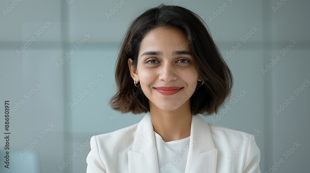 Indian businessperson smiling while giving a presentation in a corporate boardroom representing business acumen and confidence Portrait, Realistic Photo, High resolution, Half-body picture, Indian businessperson smiling while giving a presentation in a corporate boardroom representing business acumen and confidence Portrait, Realistic Photo, High resolution, Half-body picture,
