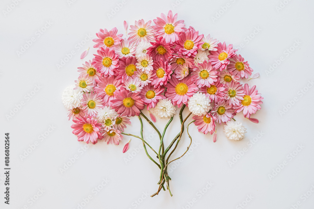 floral composition, bunch of flowers, isolated, copy space floral composition, bunch of flowers, isolated, copy space