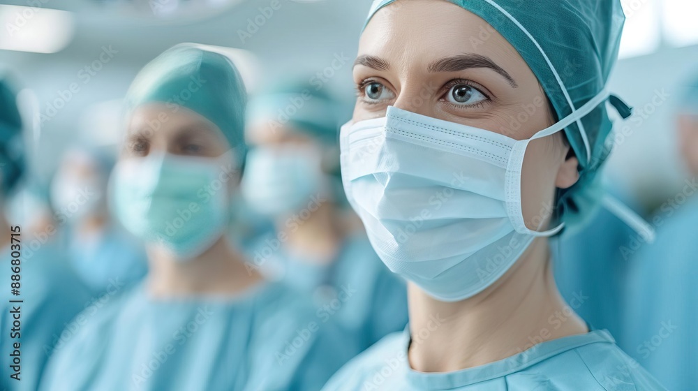 Doctors and surgical staff coordinating patient care pre and postsurgery, teamwork in healthcare Doctors and surgical staff coordinating patient care pre and postsurgery, teamwork in healthcare
