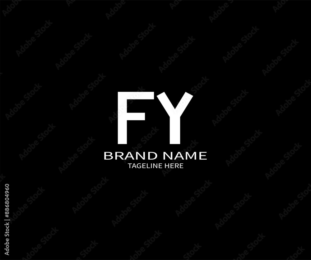 FY letter logo creative design. FY unique design. FY letter logo design on black background. FY letter logo creative design. FY unique design. FY letter logo design on black background.