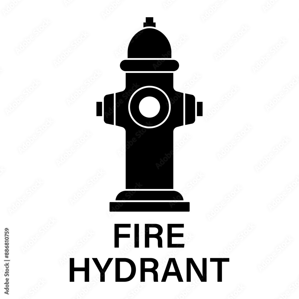 Fire Hydrant Icon Symbol. Vector Illustration Isolated on White Background. Fire Hydrant Icon Symbol. Vector Illustration Isolated on White Background.