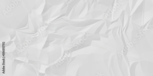 	
White wrinkly backdrop paper background. panorama craft wrinkly paper texture background, crumpled pattern texture. paper crumpled texture. white fabric crushed textured crumpled.