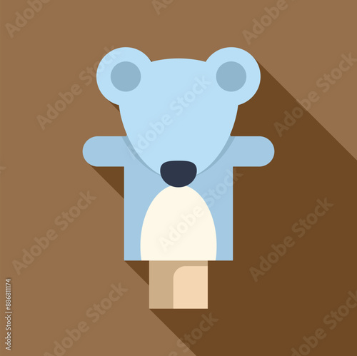 Blue mouse hand puppet bringing joy and imagination to children's playtime