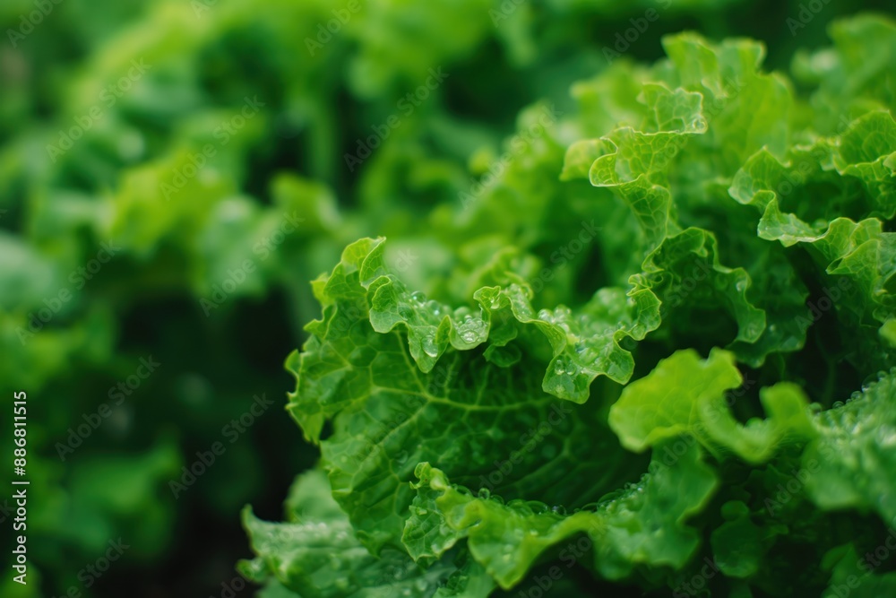 Fresh green lettuce leaf close-up with curled edges. Garden background blurred to focus on crisp leafy greens. Perfect shot for foodie blogs, eco-friendly recipes, and healthy lifestyle content. Fresh green lettuce leaf close-up with curled edges. Garden background blurred to focus on crisp leafy greens. Perfect shot for foodie blogs, eco-friendly recipes, and healthy lifestyle content.