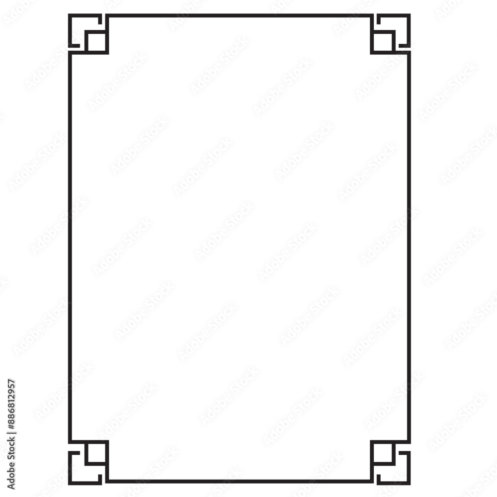 Obraz premium Chinese frames in traditional style. vector Illustration