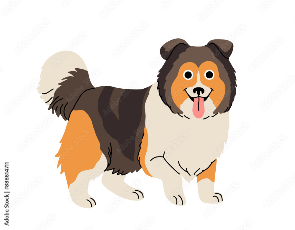 cartoon Dog in motion. Different canine breeds. Active puppies doberman, dalmatian, pomeranian, sheltie, italian greyhound, yorkshire terrier, corgi. Flat vector illustration cartoon Dog in motion. Different canine breeds. Active puppies doberman, dalmatian, pomeranian, sheltie, italian greyhound, yorkshire terrier, corgi. Flat vector illustration