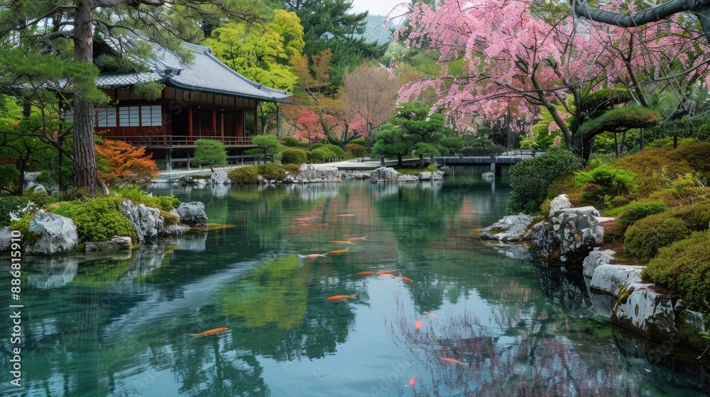 Serenity in Bloom: A Japanese Garden Serenity in Bloom: A Japanese Garden