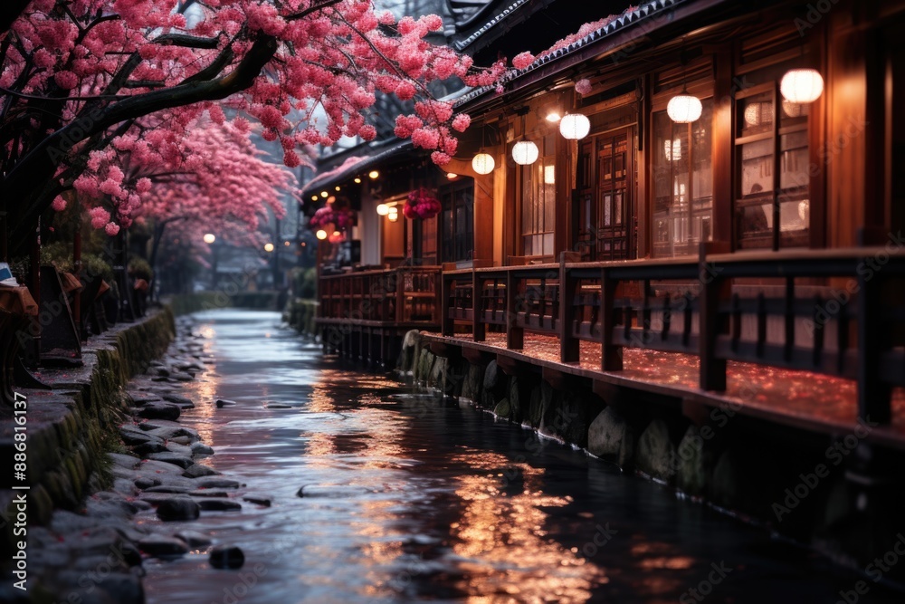 Fototapeta premium New York View from Hudson, generative IA