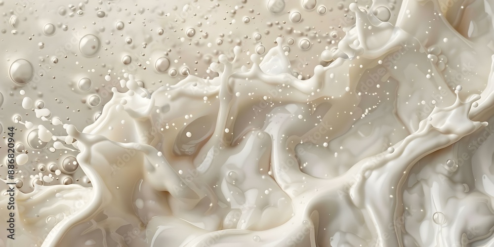 Close-up Background Image of Soy Milk Splash with Foam from Top View. Concept Food Photography, Beverage Splash, Top View Composition, Soy Milk, Close-up Shot Close-up Background Image of Soy Milk Splash with Foam from Top View. Concept Food Photography, Beverage Splash, Top View Composition, Soy Milk, Close-up Shot