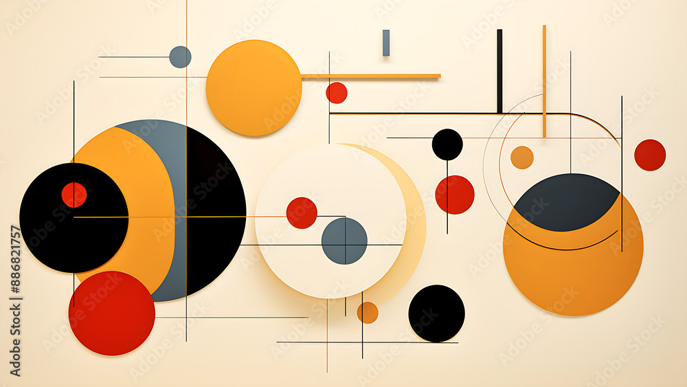 Spatial Ovals - Constructivism Background, Art Deco, Abstract, Shapes Wallpaper, Contemporary Spatial Ovals - Constructivism Background, Art Deco, Abstract, Shapes Wallpaper, Contemporary