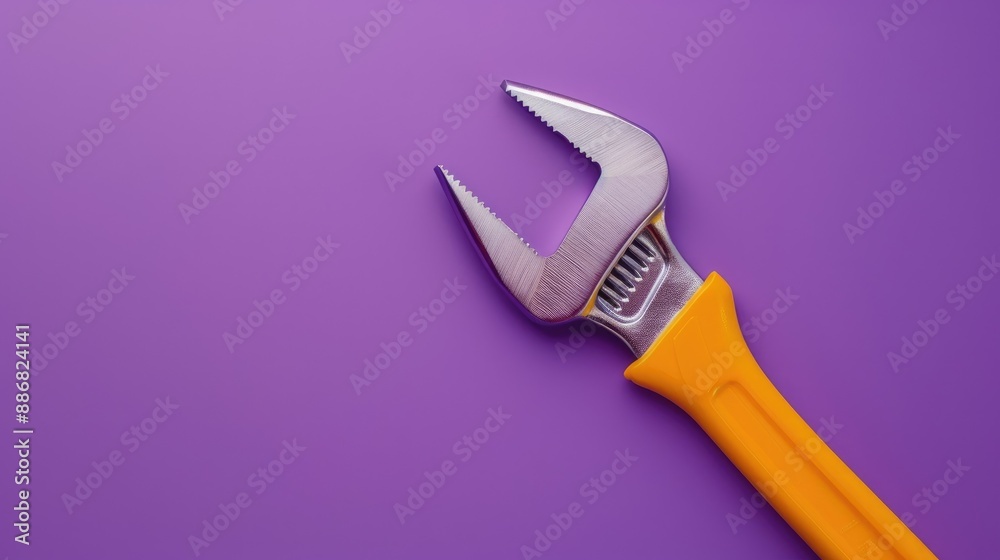 Tool on purple background with space for text Tool on purple background with space for text