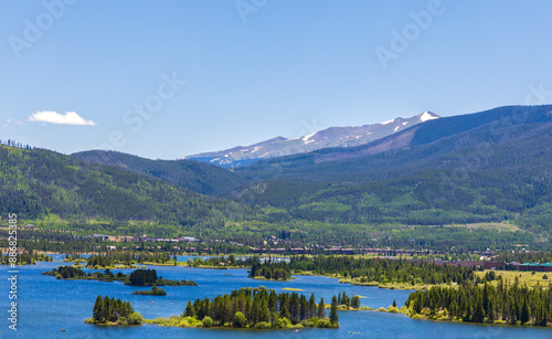 Scenic View of Dillon Reservoir. Summit County, Colorado photo