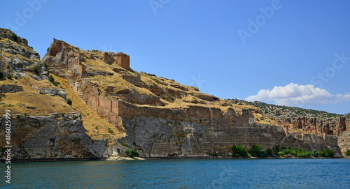 Rumkale, located in Gaziantep, Turkey, has survived from the ancient period. Many tourists want to see this place. photo