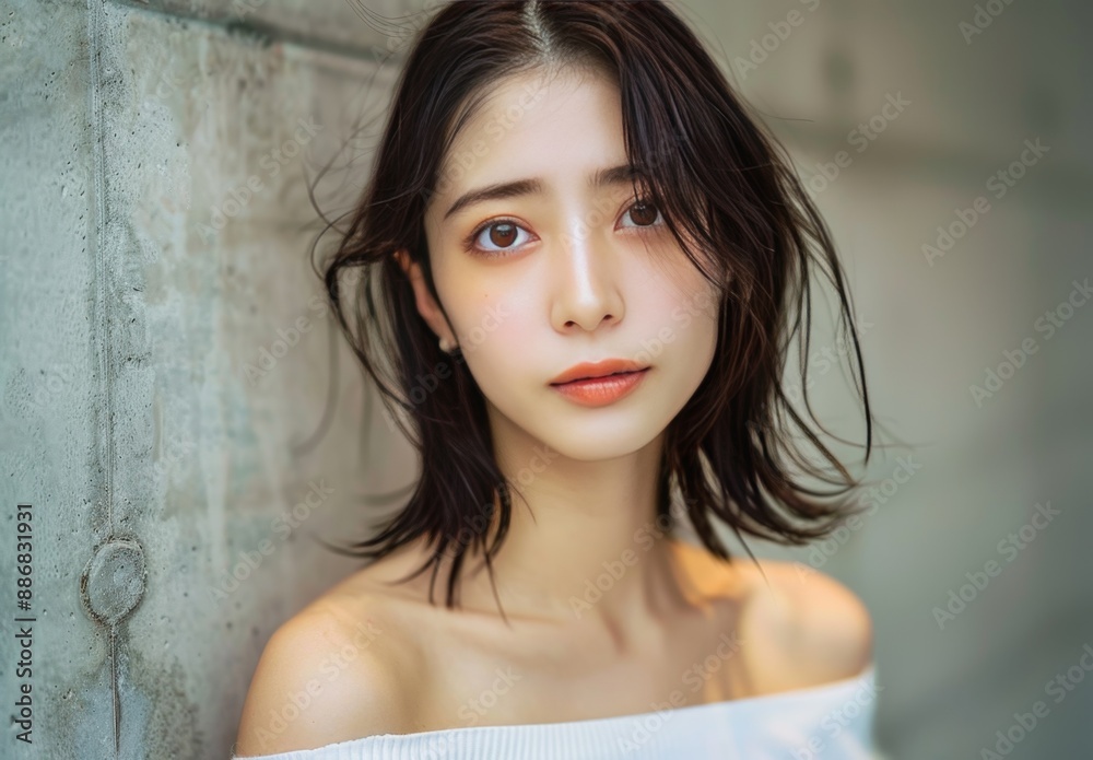 ショートカットの綺麗な女性,カットモデルの女性のポートレート写真,綺麗な女性モデル ショートカットの綺麗な女性,カットモデルの女性のポートレート写真,綺麗な女性モデル