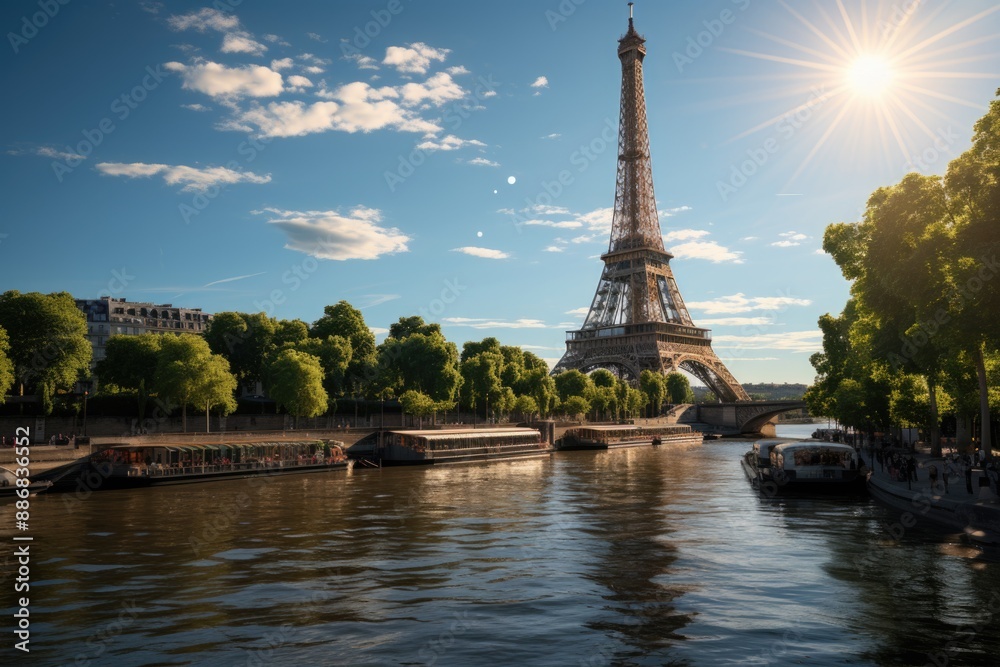 Fototapeta premium Upper view of the skyscrapers in a big city, generative IA