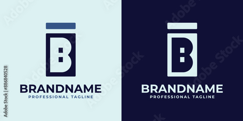 Letters IB Monogram Logo, suitable for any business with BI or IB initials