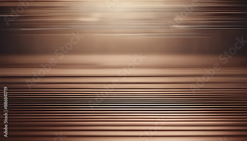 An abstract digital background with a series of parallel lines in gradient shades earthy tones creating a sense of depth and perspective. photo