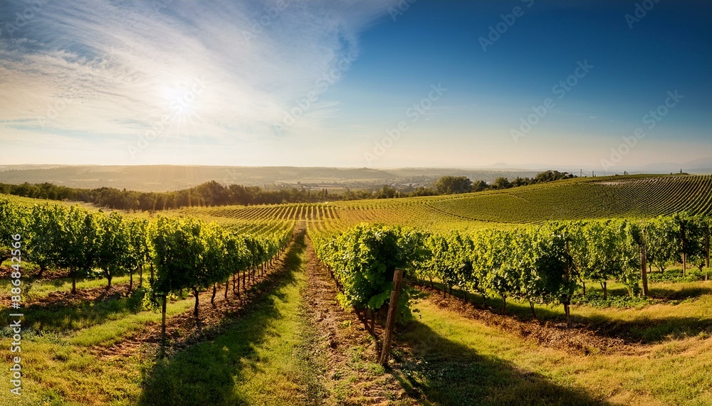 Naklejka premium Viñedo soleado