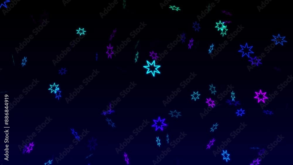 Colorful star background loop material Colorful star background loop material